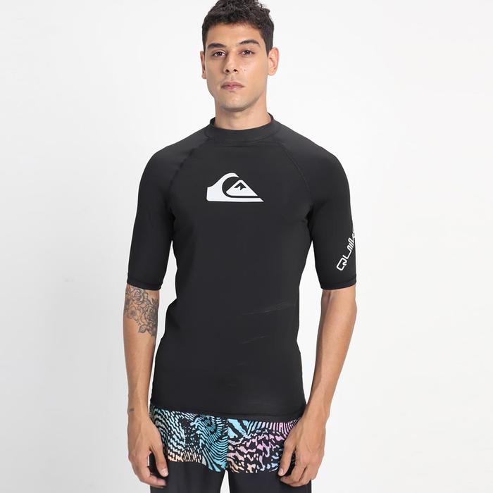 Gambar (100% ORIGINAL) Quiksilver All Time Surf Rash Guard Rashguard Black - S dari Travel Essentials Tokopedia undefined Tokopedia