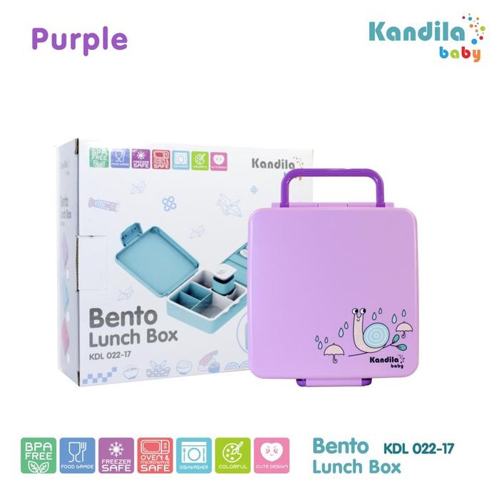 Gambar Kandila - KDL022-17 Bento Lunch Box | Kotak Bekal Anak - PURPLE dari Chubby Baby Jakarta undefined Tokopedia