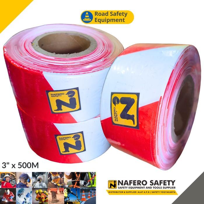 Gambar POLICE LINE/PEMBATAS JALAN 3INC X 500MTR HITAM KUNING 1ROLL - MERAHH PUTIH dari Nafero Safety undefined Tokopedia