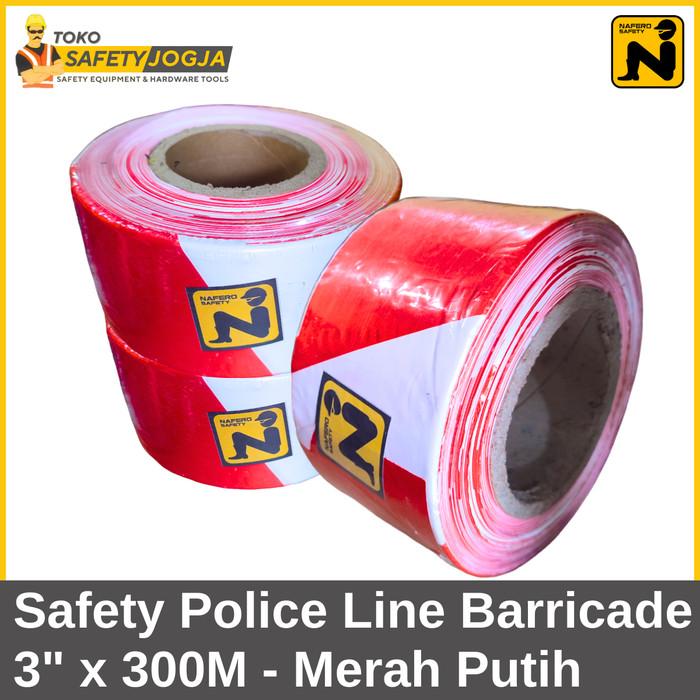 Gambar Police Line 3 Inch x 300 Meter Barricade / Hitam Kuning - Merah - Merah Putih dari safetyjogja undefined Tokopedia