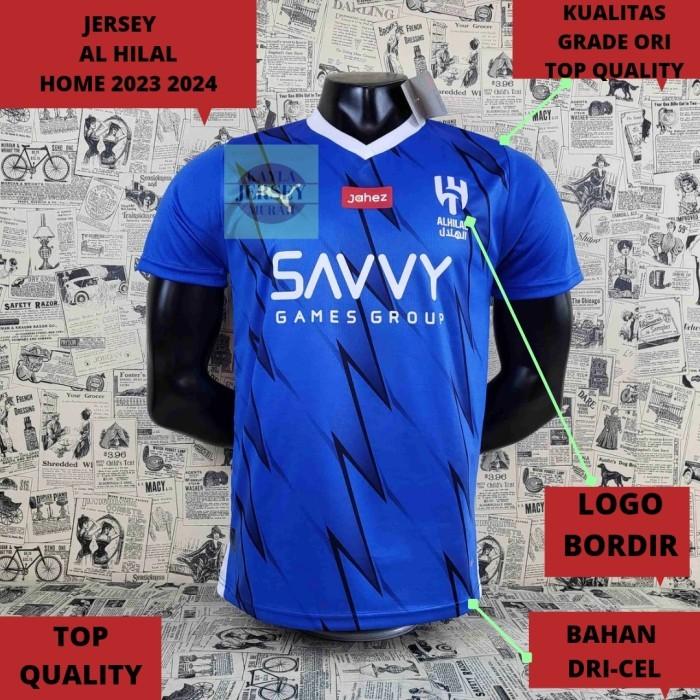 Gambar SETELAN JERSEY BOLA AL HILAL HOME 2023 2024 GRADE ORI TOP QUALITY - JERSEY SAJA, S dari KAYLAJERSEYMURAH86 undefined Tokopedia