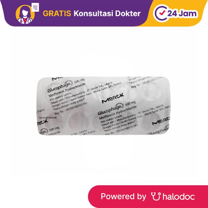 Gambar Glucophage 500 mg 10 Tablet - Diabetes - Halodoc dari Apotek Halomedika Kp Rambutan undefined Tokopedia