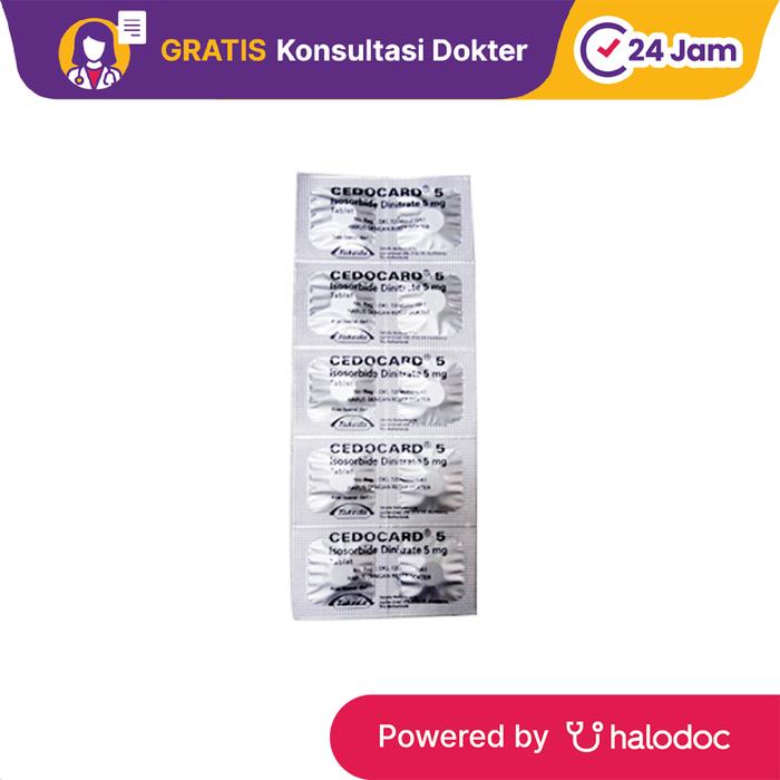 Gambar Cedocard 5 mg 10 Tablet - Obat Jantung - Halodoc dari Apotek Halomedika Cicendo undefined Tokopedia