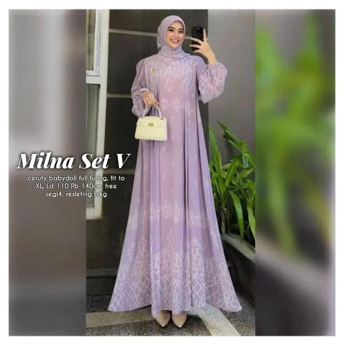 Gambar READY JS. MILNA #5 #6 #8 #10 #13 #34 SET JILBAB  ARUMI SET LABEL dari nnceria shop undefined Tokopedia