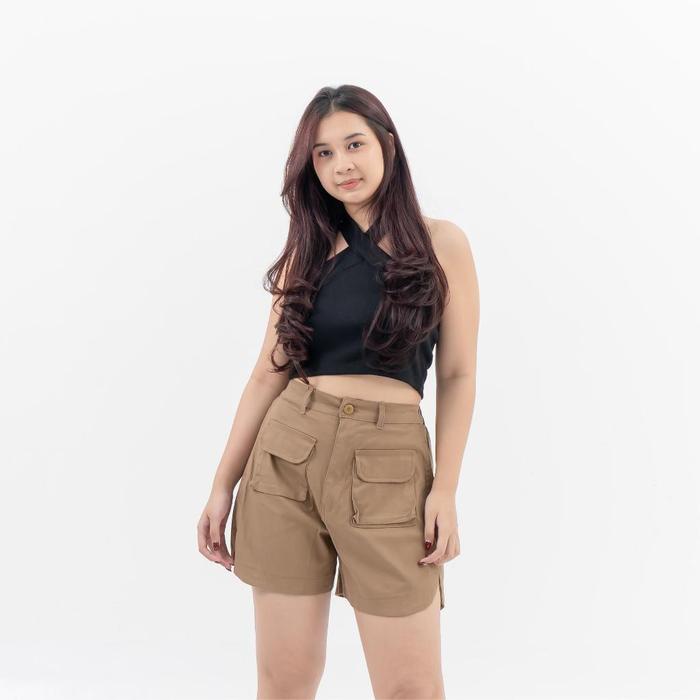 Gambar POKKA SHORTPANT / SHORTPANT COTTON TWILL / SHORTPANT CARGO / CELANA - Brown, All Size dari adeniumm undefined Tokopedia