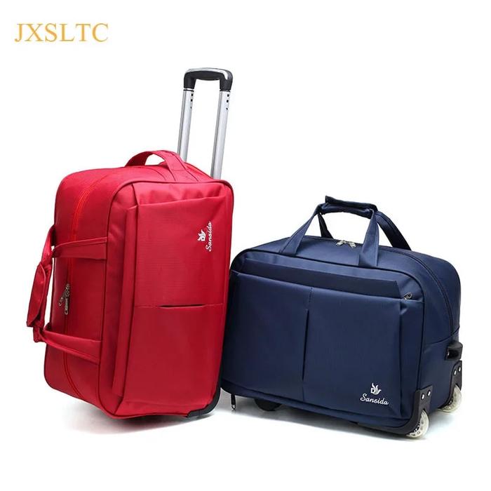 Jual JXSLTC New Fashion Portable Luggage Bags Style Rolling