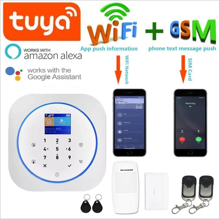 Gambar Tuya Wireless Gsm Wifi Alarm Wifi Smart Home Alarm Gsm Security B dari Alhena Shop9 undefined Tokopedia
