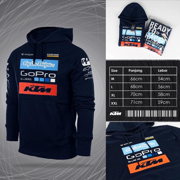 Gambar [Ready Stock] Hoodie Ktm-Tld Sponshorship / Jaket Motor Pria Grade - NAVY, M dari Gantar Firgantoro Mart undefined Tokopedia