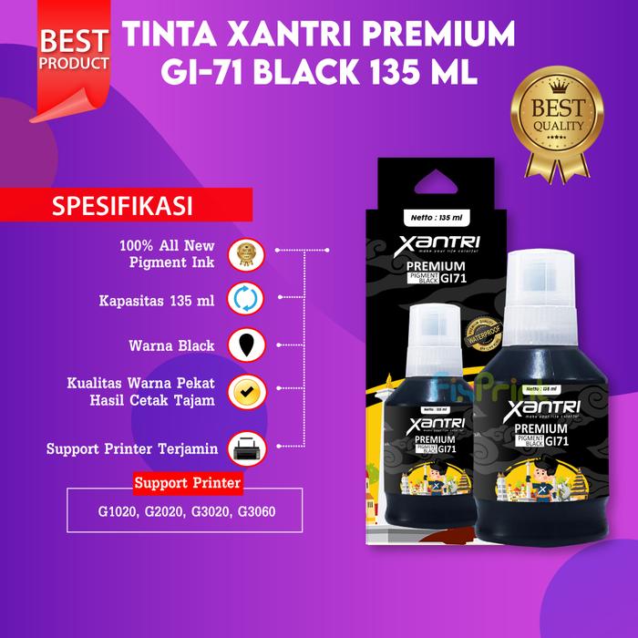 Gambar Tinta Canon GI-71 GI71 Tinta Refill Printer G1020 G2020 G3020 G3060 - Hitam dari FixPrint Indonesia undefined Tokopedia