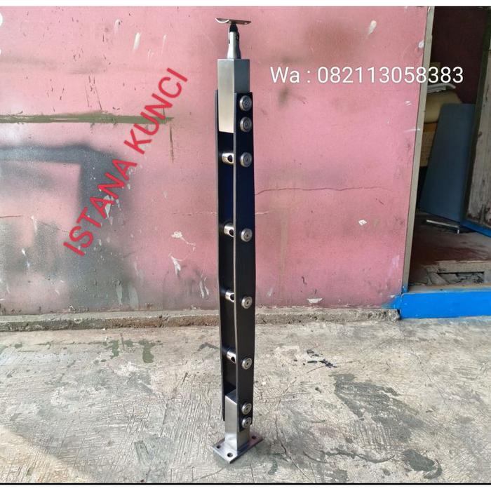 Gambar [Best Quality] Tiang Railing Pipa / Tiang Railing Tangga Pipa - Hitam, 0 dari Fajar Mini Store undefined Tokopedia