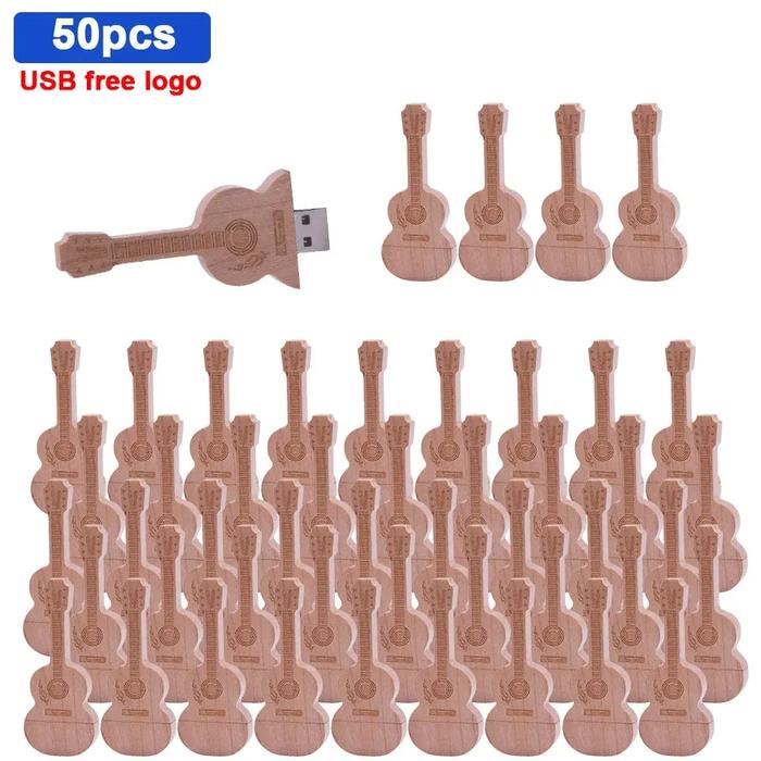 Gambar 50pcs/lot customized wooden guitar pen drive usb flash drive memo dari Wianjar Pratiwi undefined Tokopedia