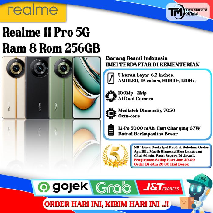 Gambar Realme 11 Pro 5G Ram 8 Rom 256GB - 8/256GB dari Tiga Mutiara Store undefined Tokopedia