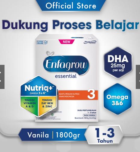 Gambar BARANG TERLARIS ENFAGROW ESSENTIAL 3 SUSU FORMULA ANAK 1 - 3 TAHUN dari toko casafh undefined Tokopedia