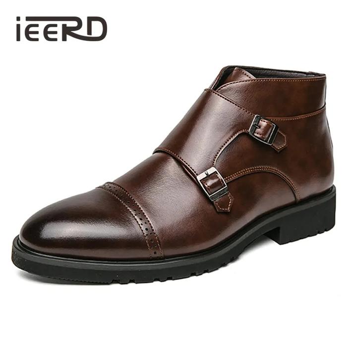Jual Retro Dress Men Boots Fashion Buckle Strap Chelsea Boot For