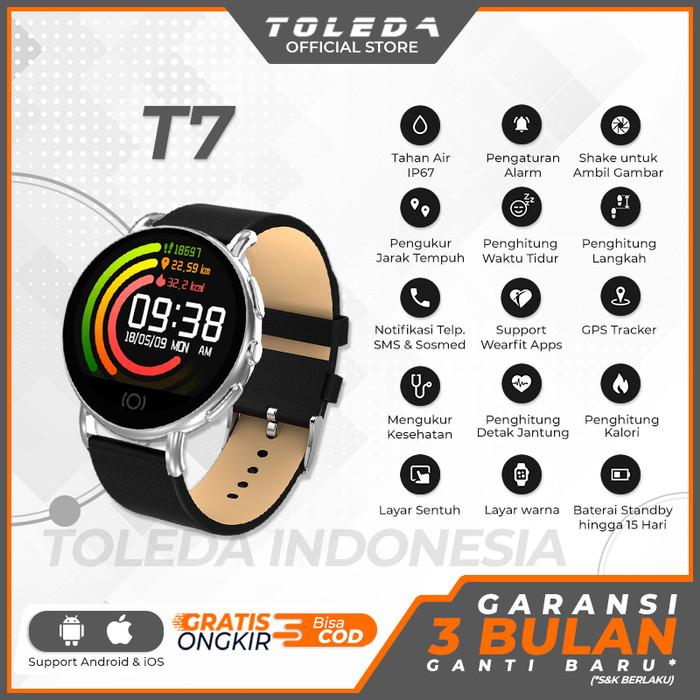 Gambar Toleda Smartwatch TLW T7 Original 100% Smartband - Leather Black dari Toleda Indonesia undefined Tokopedia