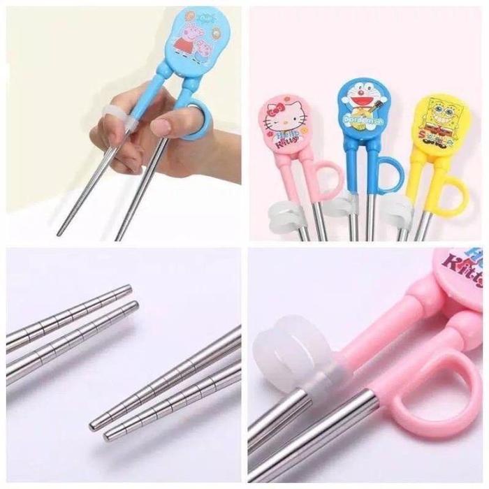 Gambar Sumpit Training Sumpit Anak Karakter Belajar Makan Model Kartun - Hello Kitty dari dfanccie house undefined Tokopedia