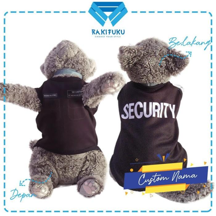 Gambar Baju Kucing Security [BISA CUSTOM NAMA - TULIS DI CATATAN] - XL, Custom Nama dari Rakifuku undefined Tokopedia