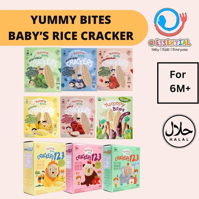 Gambar NEW Diskon YUMMY BITES - BABY RICE CRACKER / CRACKER 123 dari Bookworm Shops undefined Tokopedia