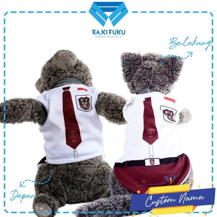 Gambar Baju Kucing Seragam Sekolah [BISA CUSTOM NAMA KUCINGMU] Jantan Betina - SD Nama Random, M dari Rakifuku undefined Tokopedia