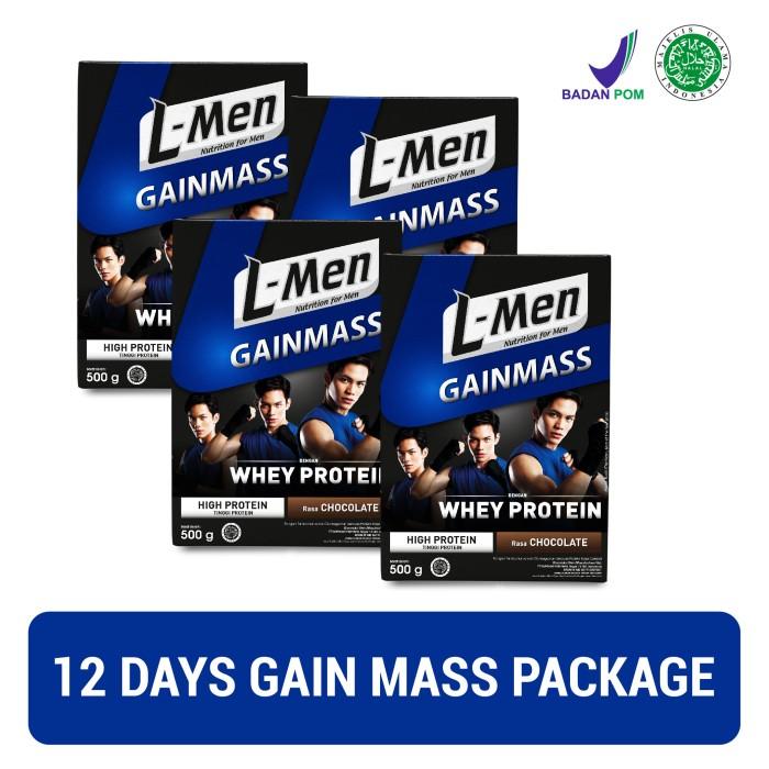 Gambar NewStock 12 Days Gain Mass Package: L-Men Gain Mass Chocolate 500gr dari ZakiyElKhalily undefined Tokopedia
