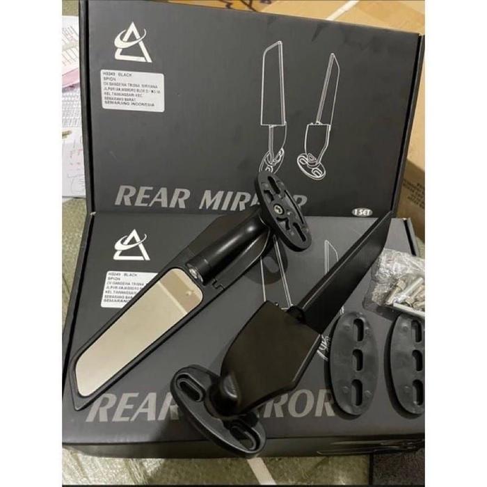Gambar ( BISA COD ) SPION SPORT WINGLET REAL MIRROR MODEL RIZOMA SET BREKET dari Nita Sabyla undefined Tokopedia