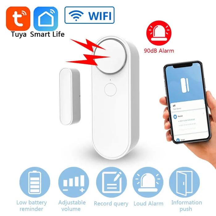 Gambar Tuya WiFi Door Sensor Smart Home Security Alarm System Independence dari brolip undefined Tokopedia