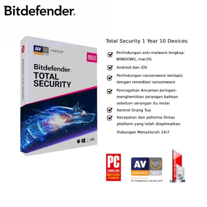 Gambar BITDEFENDER Total Security 1 Year 10 Devices dari Qiucawli undefined Tokopedia