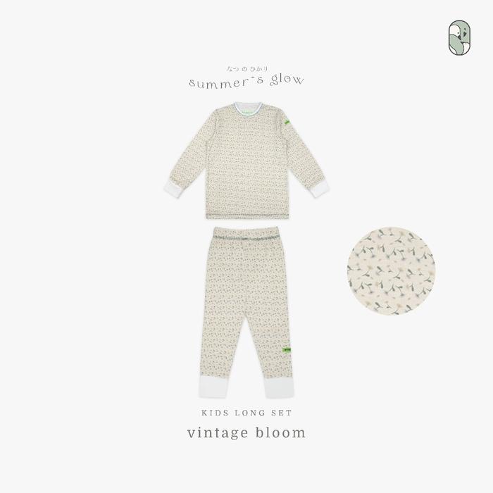 Gambar HAMAKO - Kids Long Set | Pattern - Baju Tidur Anak TENCEL - Vintage Bloom, 130 (7-8 yo) dari Hamako undefined Tokopedia