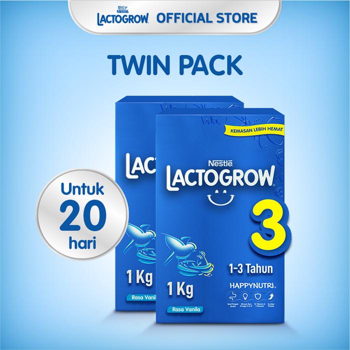 Gambar Nestlé LACTOGROW 3 TWIN PACK Vanilla Susu Pertumbuhan Anak 1-3 Tahun B dari sultan hamid 12 undefined Tokopedia