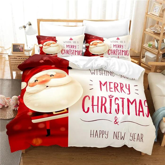 Gambar Santa Claus Bedding Set For Bedroom Soft Bedspreads For Bed Home dari Faidah Berkah undefined Tokopedia