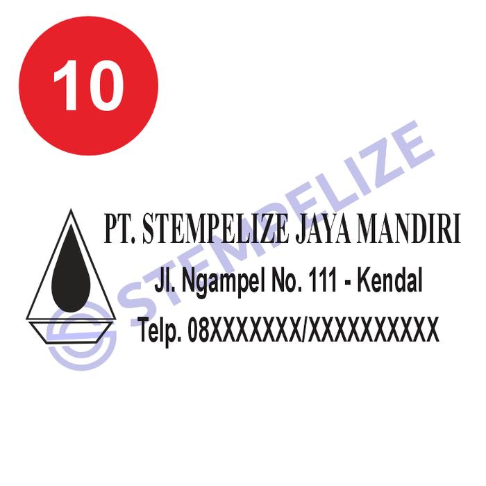 Gambar Stempel Perusahaan PT Custom - 10, Biru dari Stempelize undefined Tokopedia