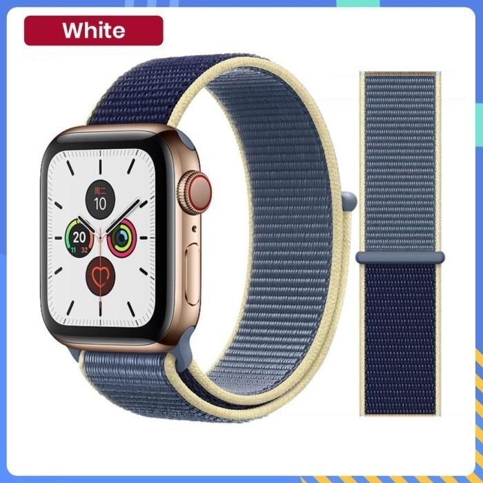 Gambar Apple Watch Nylon Soft Strap Woven Band 41mm 45mm Series 1 2 3 4 5 6 7 - Alaskan Blue, 38/40/41 mm dari Smart.Tokopedia undefined Tokopedia