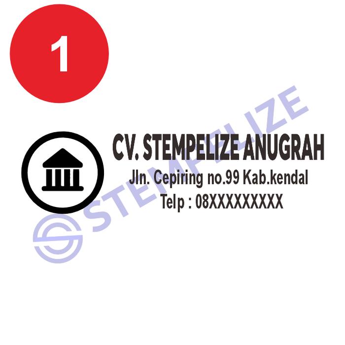Gambar Stempel CV / Perusahaan CV Kontraktor Bisa Custom - 1, Biru dari Stempelize undefined Tokopedia