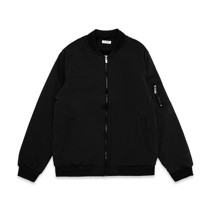 Gambar George Basic Padded Bomber Jacket - Black, S dari DARIO.ID undefined Tokopedia