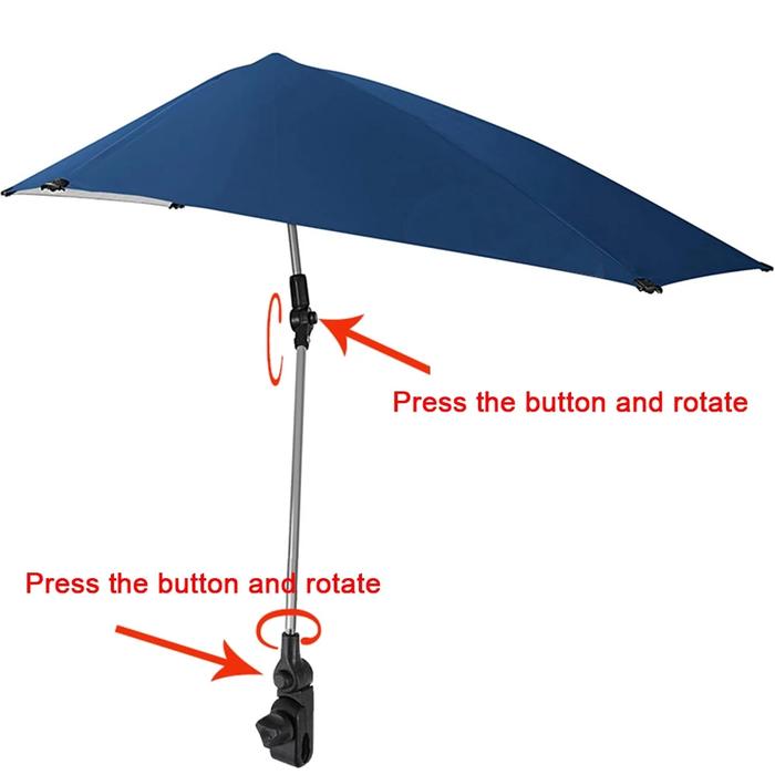 Gambar Portable Folding Sunshade UV Sunproof Beach Chair Umbrella Fishing dari geminera undefined Tokopedia