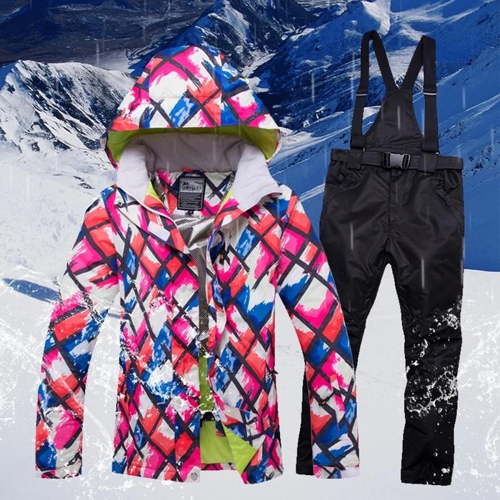 Gambar 2021 New Ski Suit Women Mountain Skiing Jacket Snowboard Pants dari Toko Erlangga4 undefined Tokopedia