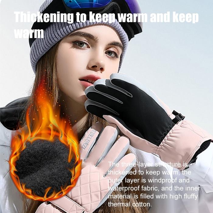 Gambar Winter Snowboard Ski Gloves Pu Leather Nonslip Touch Screen Wate dari Spider Store1 undefined Tokopedia