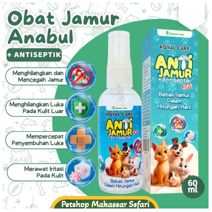 Gambar Obat Kucing Royal Care Anti Jamur + Antiseptik 2in1 2 in 1 Anti Septik dari Petshop Makassar Safari undefined Tokopedia