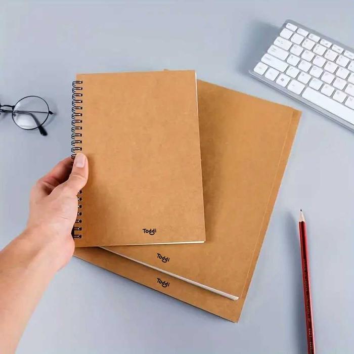 Gambar Buku Catatan Harian Notebook Jilid Spiral 50 Lembar 12x18cm - Coklat, Dot Matrix dari Haji Rusty undefined Tokopedia