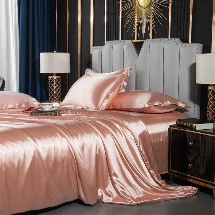 Gambar Luxury Satin Bedding Set Duvet Cover With Pillowcase European Sty dari Enigmaa Retro undefined Tokopedia