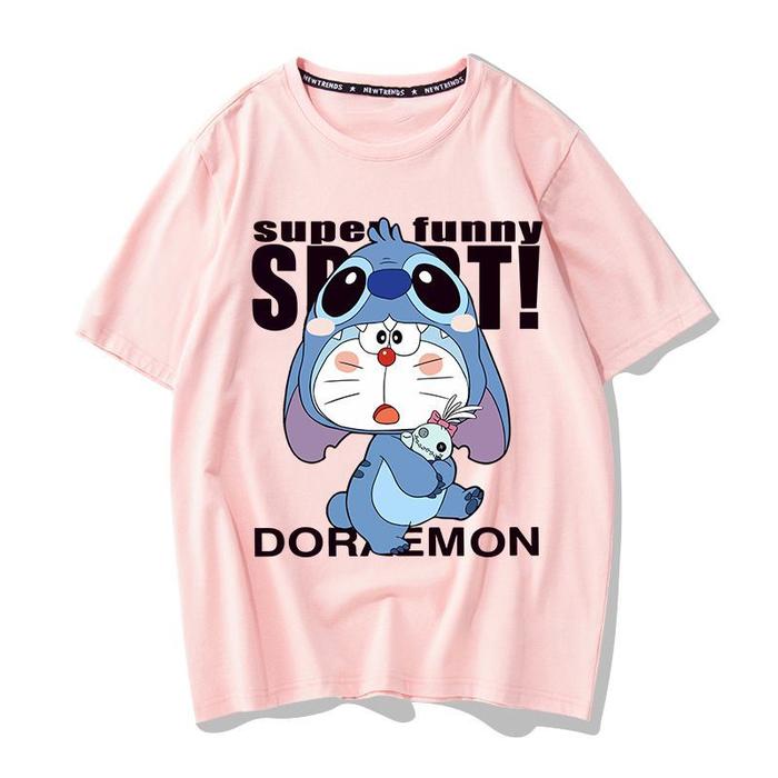 Gambar Kaos Unisex Doraemon Dewasa Distro Doraemon Fashion Style Wanita Dewasa Unisex K - DD17A PINK , L dari Executiveprint undefined Tokopedia