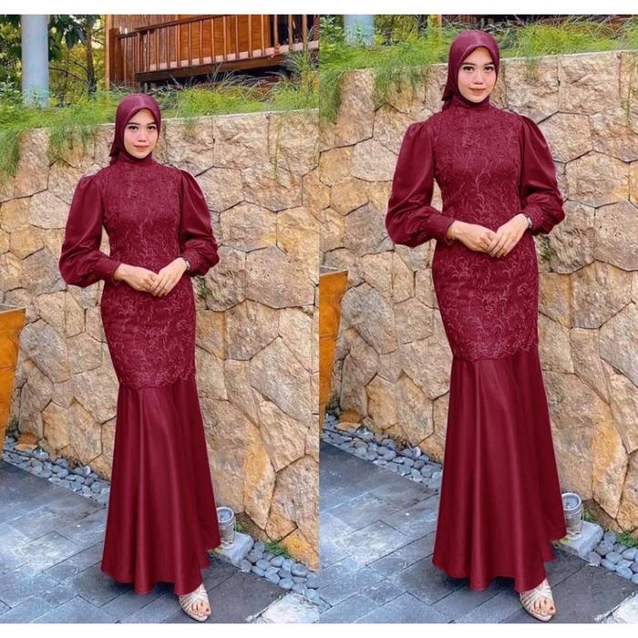 bridesmaid hijab maroon