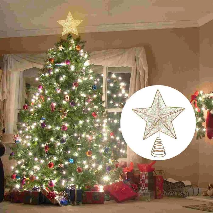 Gambar Tree Topper Star Christmas Decor Holiday Twig Fairy Decorations Xmas dari SolihinCell undefined Tokopedia
