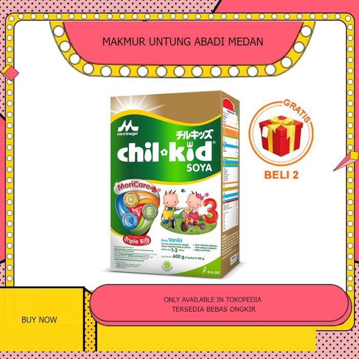 Gambar Morinaga Chil Kid Soya 600 gr Moricare Prodigies - 2x300gr Segel dari Makmur Untung Abadi Medan undefined Tokopedia