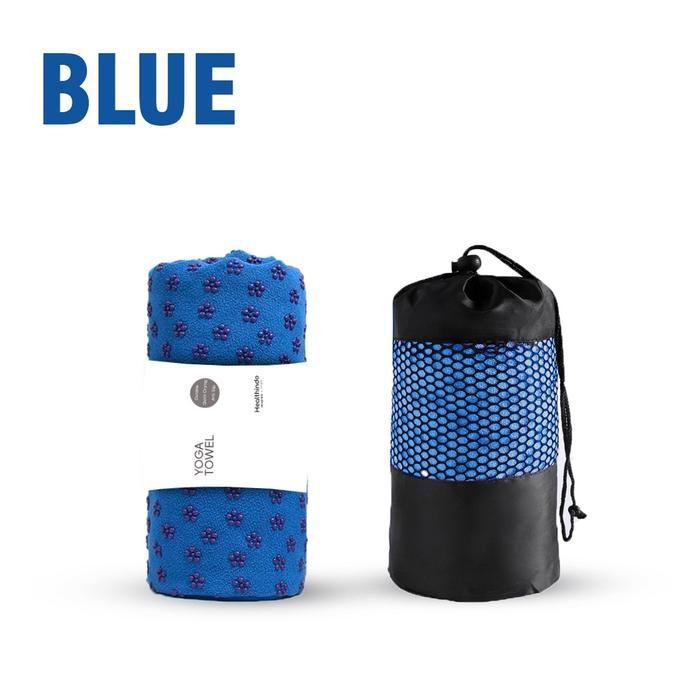 Gambar Healthindo - Handuk Yoga Anti Bacterial | Yoga Mat Towel with Mesh - Healthindo Biru dari Fusion Sportyyy undefined Tokopedia