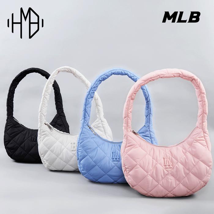 ★MLB Korea★ Padded Quilted Medium Hobo Bag BOS PtnCream 3A Jual MLB Korea Padded Quilted Medium Hobo Bag - Boston Cream