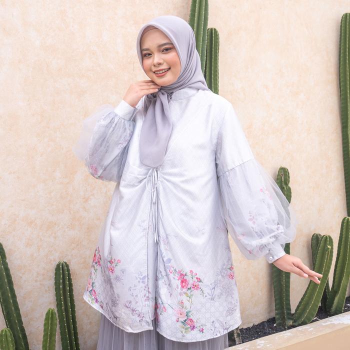 Gambar ZIANISA - Tunik Atasan Wanita Lamiza Series Allsize - Grey dari Zianisa Official undefined Tokopedia