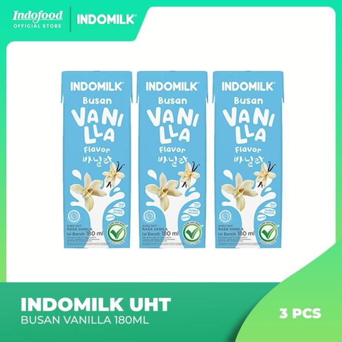 Gambar 3 Pcs - Indomilk UHT Busan Vanilla 180ml -UEENAK dari ZAHRAFADHILLA undefined Tokopedia