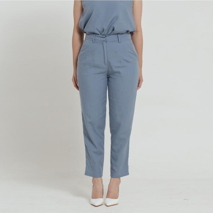 Gambar [Best Quality] Cloth Inc Tencel Ankle Pants - Blue, XXS dari Noora Online Store ID undefined Tokopedia