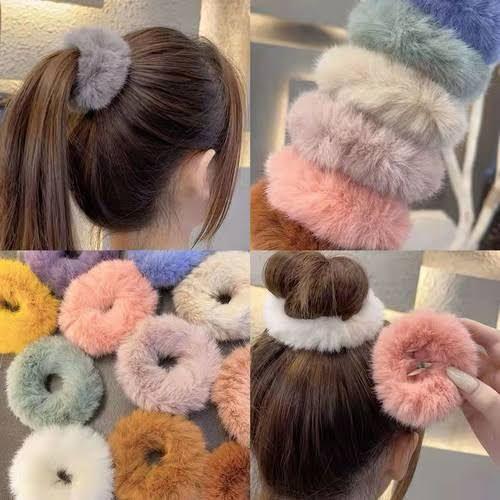 Gambar SOFT FLUFFY HAIR TIE BUNNY EAR iket rambut lucu kuping kelinci - Polos Purple dari Clover Lynn Store undefined Tokopedia